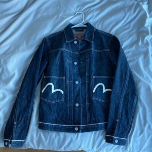 Evisu raw denim jacket Men like new size M